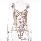 Butterfly Lace Shaping Bodysuit Lingerie