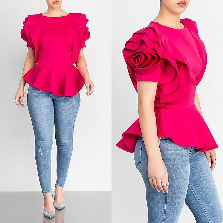 Rosie Ruffled Peplum Top