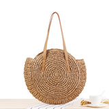 Straw Weave Round Shoulder Bag