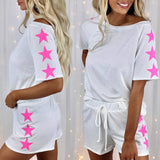 Star Print Casual Pajama Set