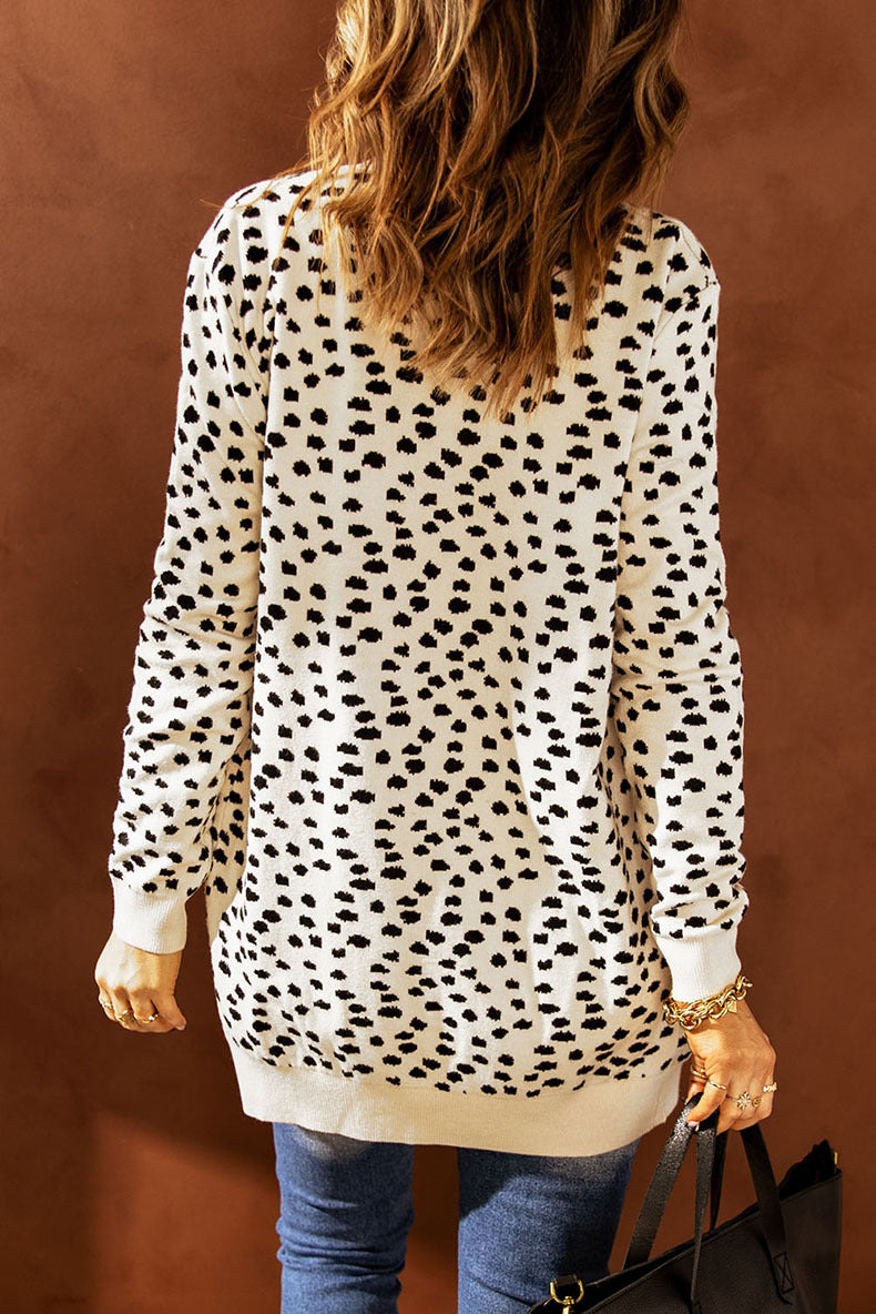 Dainty Dots Knit Sweetheart Cardigan