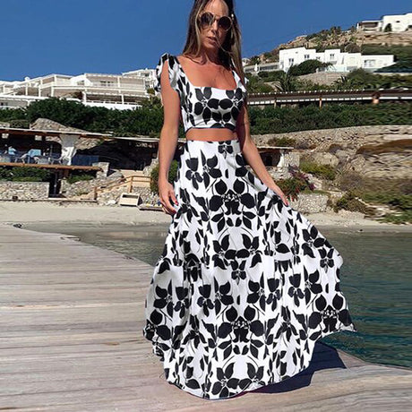 Floral Fun Sleeveless Skirt Set