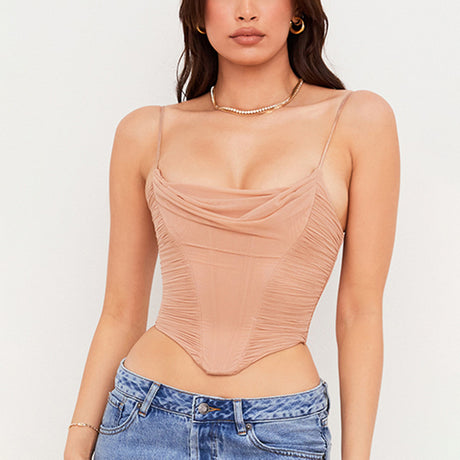 Flirty Mesh Charm Corset Top