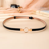 Adjustable Double Buckle Leather Belt