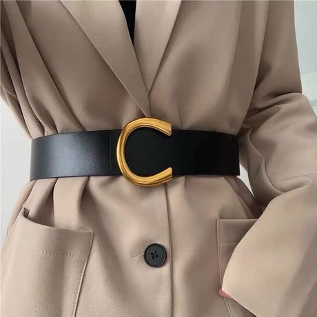 Geometric Alloy Buckle Shirt Belt