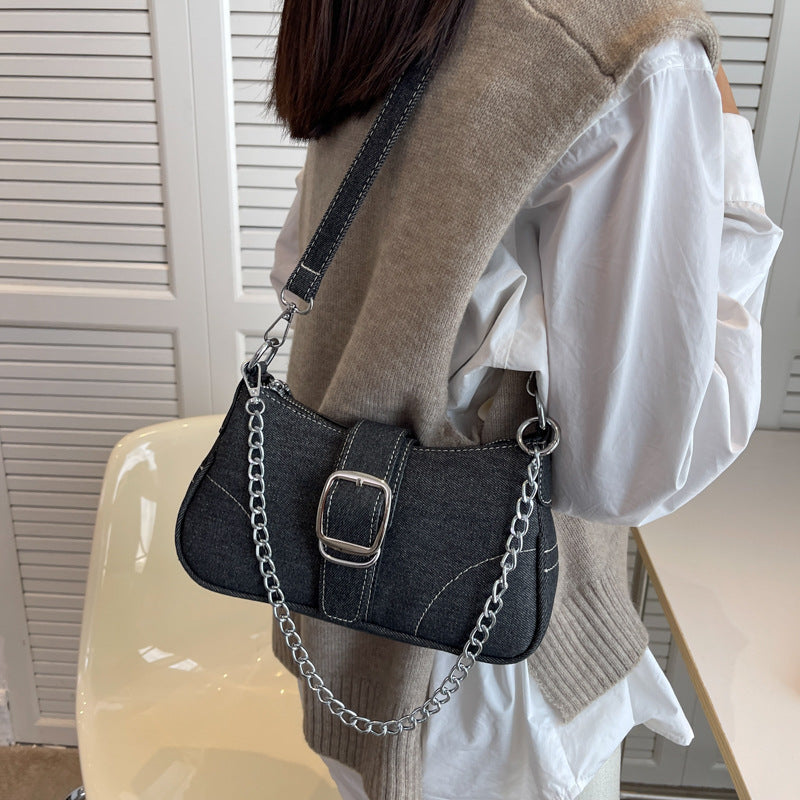 Denim Chic Shoulder Bag