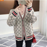 Sweetheart V-Neck Buttoned Knit Cardigan