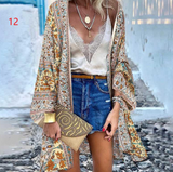 Silk Dream Doll Sleeve Print Cardigan