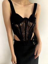 Hannah Fishnet Corset Top