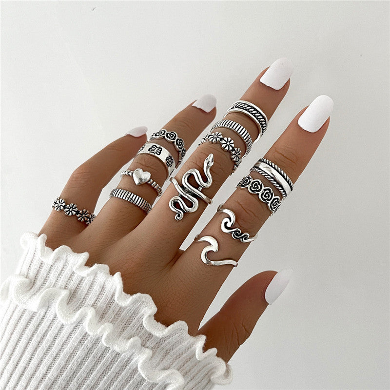 Silver Alice Ring Set