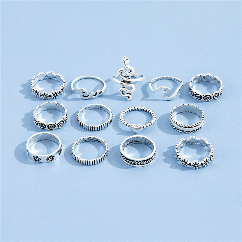 Silver Alice Ring Set