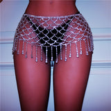 Rhinestone Glam Waist Chain Body Jewelry