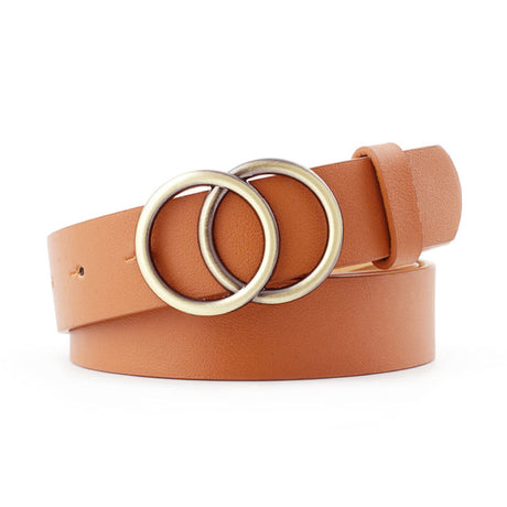 European Round Buckle Waist Belt