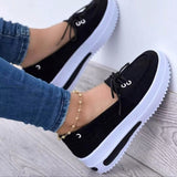 Lace-up Wedge Flats Shoes