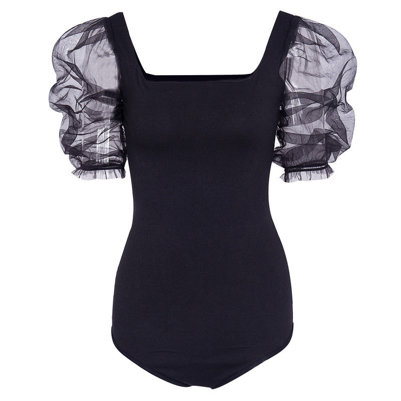 Flirty Mesh Panel Bodysuit